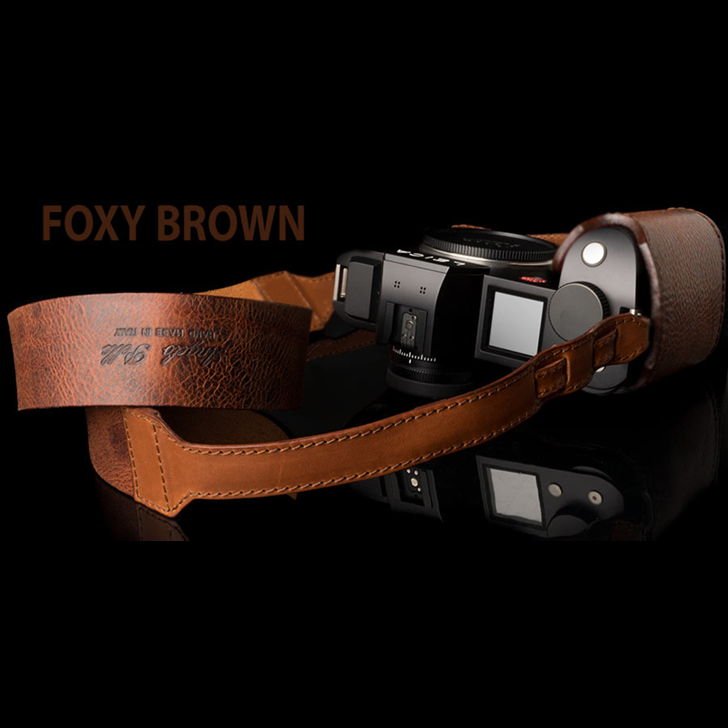 Dây Đeo Máy Ảnh Leica SL Angelo Pelle Foxy Brown Neck Strap