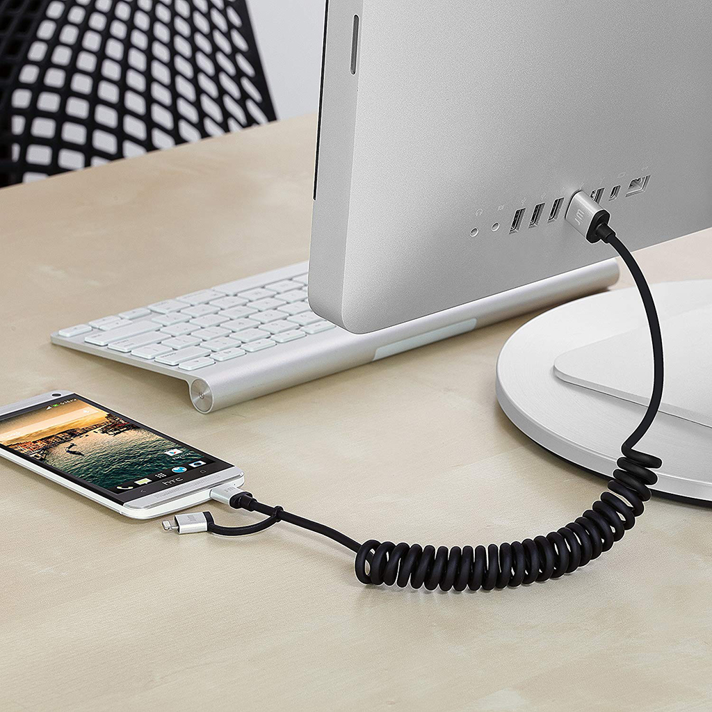 Dây Sạc Lightning JustMobile AluCable Duo Twist (DC-189)