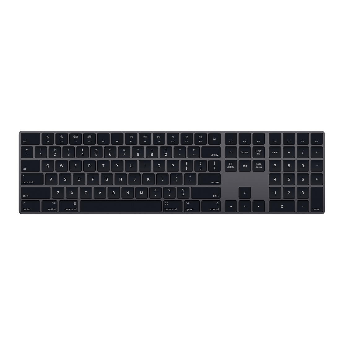Bàn phím Apple Magic Keyboard With Numeric Keypad Space Gray - MRMH2