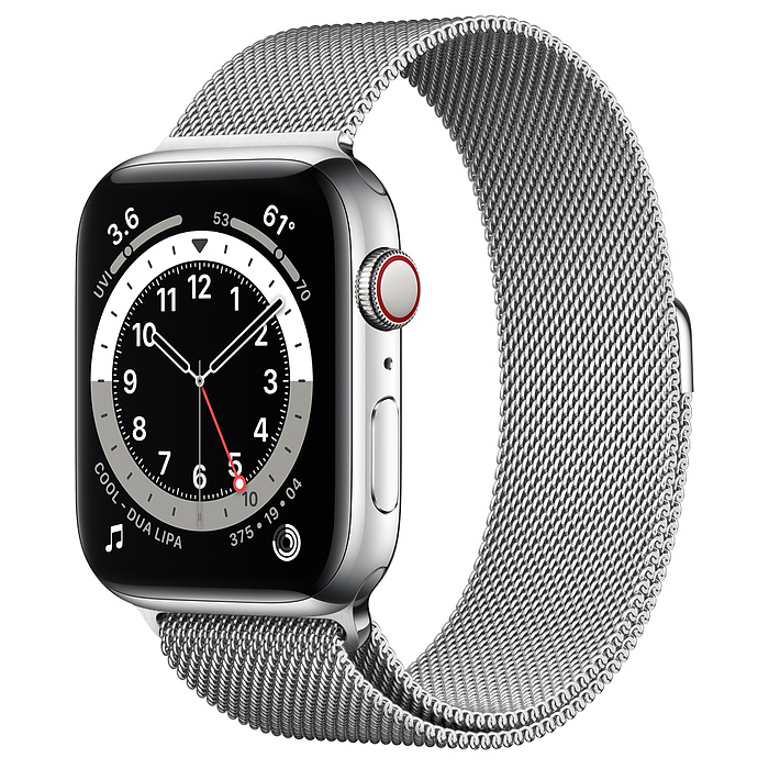 Apple Watch Series 6 GPS + Cellular 44mm Viền Thép Dây Kim Loại Milanese