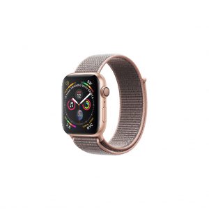 apple watch 4 40mm gold aluminum case with pink sand sport loop
