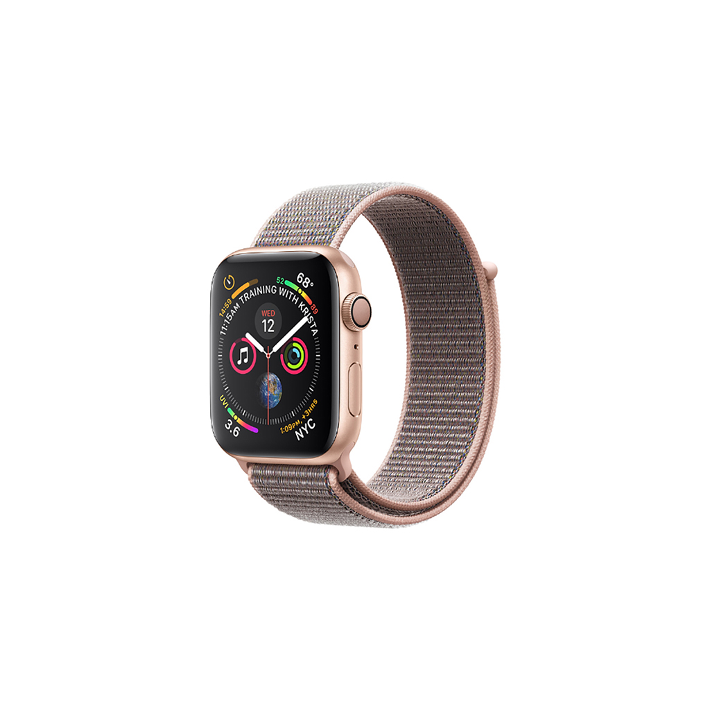 Apple Watch 4 GPS 40mm Gold Aluminum Case with Pink Sand Sport Loop