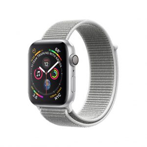 Apple Watch 4 44mm Silver Aluminum Case with Seashell Sport Loop