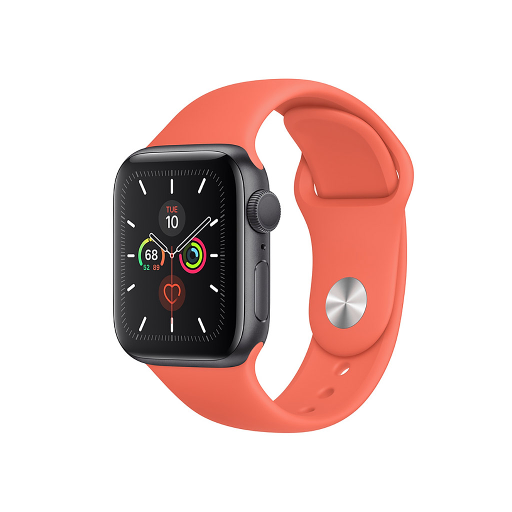 apple watch series 3 space gray aluminum case with black sport band
